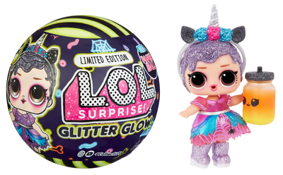 Lalka niespodzianka L.O.L. Glitter glow Halloween 8 cm (0035051583851)