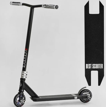 Труковий самокат N- 16180 "Best Scooter" - "HOP" HIC-система. Алюмінієві диски та дека з принтом.