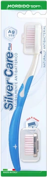 Зубная щетка Silver Care Plus Soft со сменной головкой Голубая (8009315072735)