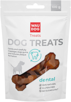 Лакомства для собак WAUDOG Treats Стоматологическая кость со вкусом утки 100 г (4449Collar)
