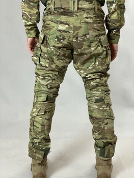 Військові штурмові брюки Tactic Ріп-стоп, (тактичні штани з наколінниками) мультикам 52