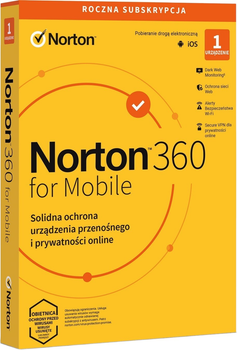 Antywirus Norton 360 Mobile 1 urządzenie 12 miesięcy (21426915)