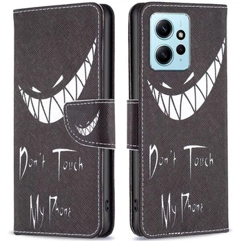 Чехол с рисунком Deexe Color Wallet для Xiaomi Redmi Note 12 - Don't Touch My Phone