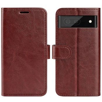 Классический чехол-книжка Deexe Wallet Style для Google Pixel 6a - Brown