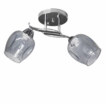 Люстра потолочная Light House SH-19366/2 CR 420*150*230 хром, плафоны серые
