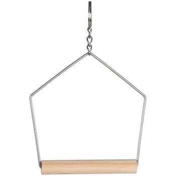 Flamingo Swing + Wooden Perch фламінго гойдалки з дерев'яною жердочкою для птахів