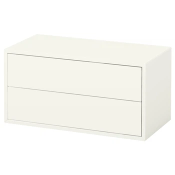 Шафа IKEA ЕКЕТ, 2 ящики, біла, 70x35x35 см, 003.339.47