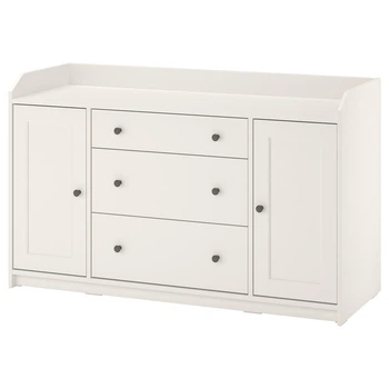 Сервант IKEA ХАУГА, белый, 140x84 см, 604.072.66