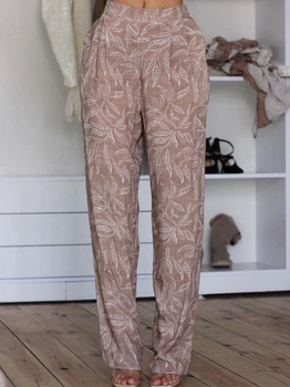 Пижамные штаны женские из вискозы Leinle Madlen 1528 S Коричневые (4821528670082)