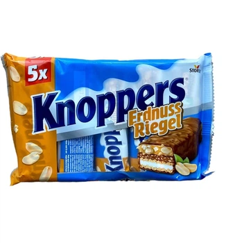 Шоколадні батончики Knoppers з арахісом (х5) 200 г