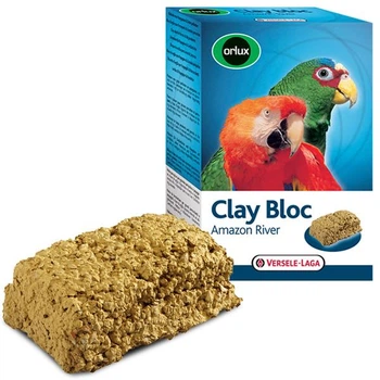 Минеральный блок с глиной Versele-Laga Orlux Clay Bloc Amazon River Верселе-Лага Орлакс для крупных попугаев 550 г (240571)