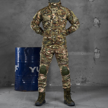 Мужской демисезонный Костюм G2 Куртка + Брюки с наколенниками / Полевая форма рип-стоп мультикам размер XL