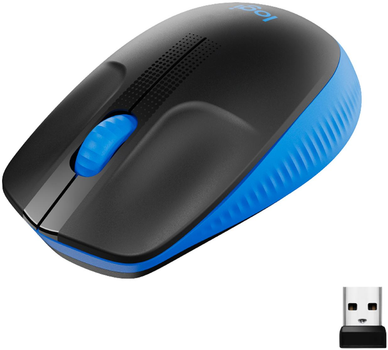 Миша бездротова M190 Full Size Wireless Blue (910-005907) синя