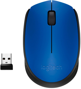 Миша бездротова Logitech M171 Wireless Blue/Black (910-004640) чорна синя
