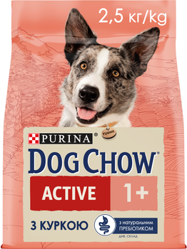 Сухой корм для активных и рабочих собак Dog Chow Active с курицей 2.5 кг (7613034487858)