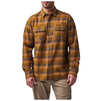 Сорочка тактична 5.11 Tactical Lester Long Sleeve Shirt M Brown Duck Plaid