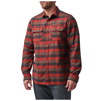 Сорочка тактична 5.11 Tactical Lester Long Sleeve Shirt 2XL Red Bourbon Plaid