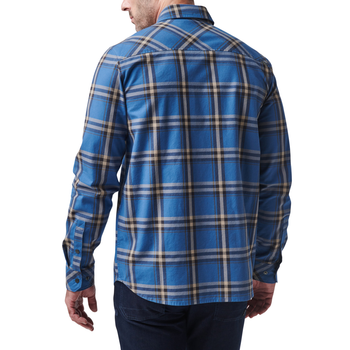 Сорочка тактична 5.11 Tactical Gunner Plaid Long Sleeve Shirt XL Cobalt Blue Plaid