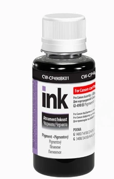 Пигментные чернила ColorWay CW-CP490BK01/CW490 BK Canon G1400/G2400/G3400 (Black Pigment) 100ml