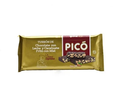 Туррон (Нуга) з молочного шоколаду та смаженого арахісу Pico Turron de chocolate con leche 200 г