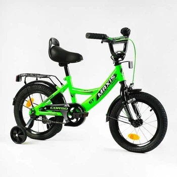 Велосипед дитячий 14" дюймів 2-х колісний "CORSO" MAXIS CL-14551 ручне гальмо, дзвіночок, сидіння з ручкою,