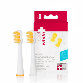 Сменные насадки Edel+White для щетки Sonic ультрамягкие SG2A, 2 шт