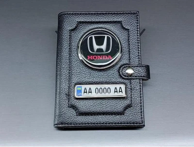 Портмоне для автодокументів з номером та логотипом Honda