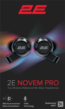 Навушники 2E Novem Pro True Wireless Waterproof Mic Black (2E-EBTWNPBK)