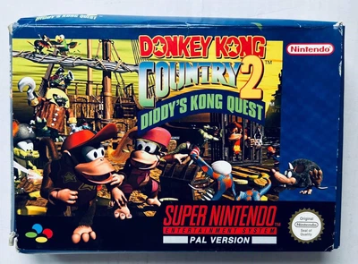 Donkey Kong Country 2 Diddy's Kong Quest + постер, Б/В, англійська версія - картридж для Nintendo SNES