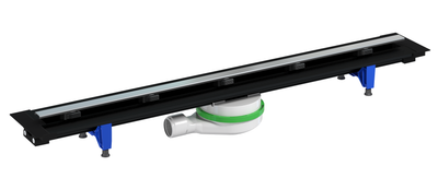 Трап для душа линейный поворотный PREVEX EasyLine Classic 350-770 мм обрезной с хромированной решеткой (EL-CLPL07A-003)