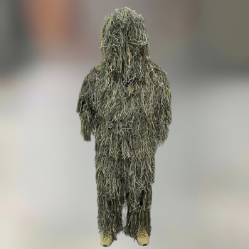 Маскировочный костюм Кикимора (Geely), нитка woodland, размер S-M до 75 кг, костюм разведчика, маскхалат кикимора
