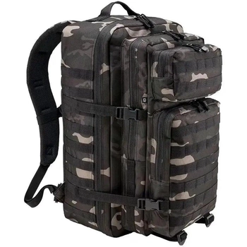 Тактичний військовий рюкзак Brandit US Cooper 65 л, армійський рюкзак, чорний мультикам