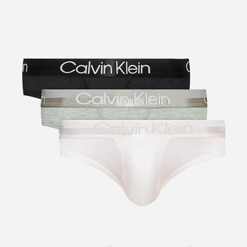 Набір трусів бріфи Calvin Klein Underwear 000NB2969A-UW5 XL 3 шт Сірий/Чорний/Білий (8719854639237)