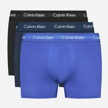 Набір трусів шорти Calvin Klein Underwear 000NB1770A-4KU L 3 шт Синій/Темно-синій/Чорний (8719115052720)