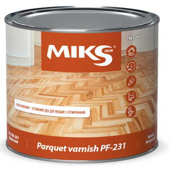 Лак ПФ-231 паркетный TM "Мікs color" 2,2 кг