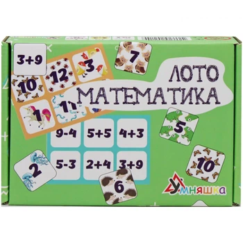 Розвиваюча настільна гра Лото математика (укр) Умняшка 2149