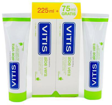 Зубна паста Vitis Duplo Aloe Vera Toothpaste Apple Flavor 150 мл + 75 мл Free (8427426049239)