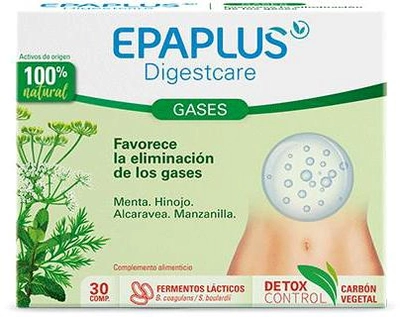 Дієтична добавка Epaplus Digestcare Gases Еnzymes 30 шт (8430442008517)