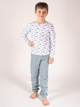 Дитяча піжама для хлопчика Nicol 205036 122 см Білий/Сірий (5905601015291)