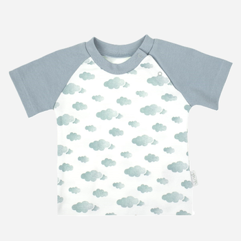 Дитяча футболка для новонароджених для хлопчика Nicol 205138 68 см Білий/Сірий (5905601015949)