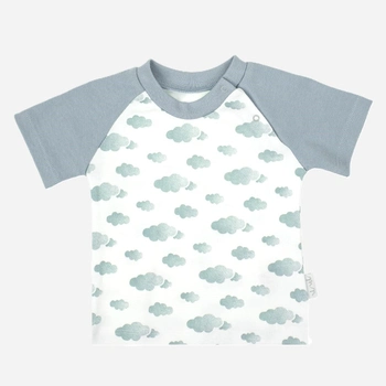 Дитяча футболка для хлопчика Nicol 205138 80 см Білий/Сірий (5905601015963)