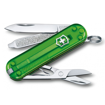 Ніж Victorinox Classic SD Colors Transparent with Box Green (1049-Vx06223.T41G)