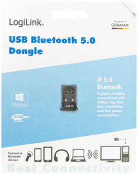 Адаптер USB Bluetooth 5.0 Logilink BT0058 Black (4052792063530)