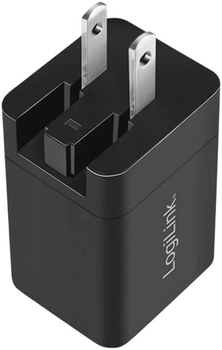 Ładowarka sieciowa Logilink USB Travel Charger USB-AF &USB-CF PA0301 Czarna (4052792069709)