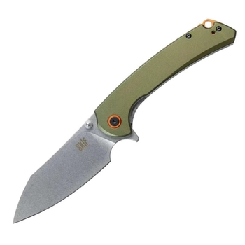 Нож складной Skif Jock SW, aluminium (длина: 218 мм, лезвие: 95 мм), оливковый