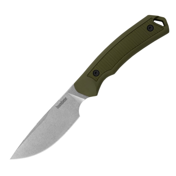 Нож фиксированный Kershaw Deshutes Skinner (длина: 220 мм, лезвие: 99 мм), оливковый