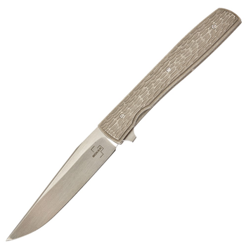 Нож складной Boker Plus Urban Trapper Titanium (длина 196 мм, лезвие 89 мм), серый