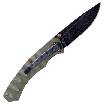 Нож складной Boker Magnum Iguanodon (длина 195 мм, лезвие 80 мм), оливковый