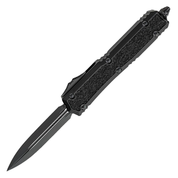 Нож автоматический Microtech Makora Double Edge BB Tactical (длина 215 мм, лезвие 82 мм), черный