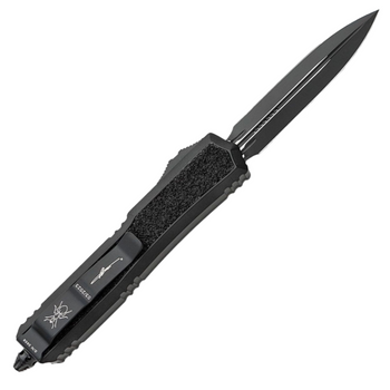 Нож автоматический Microtech Makora Double Edge BB Tactical (длина 215 мм, лезвие 82 мм), черный